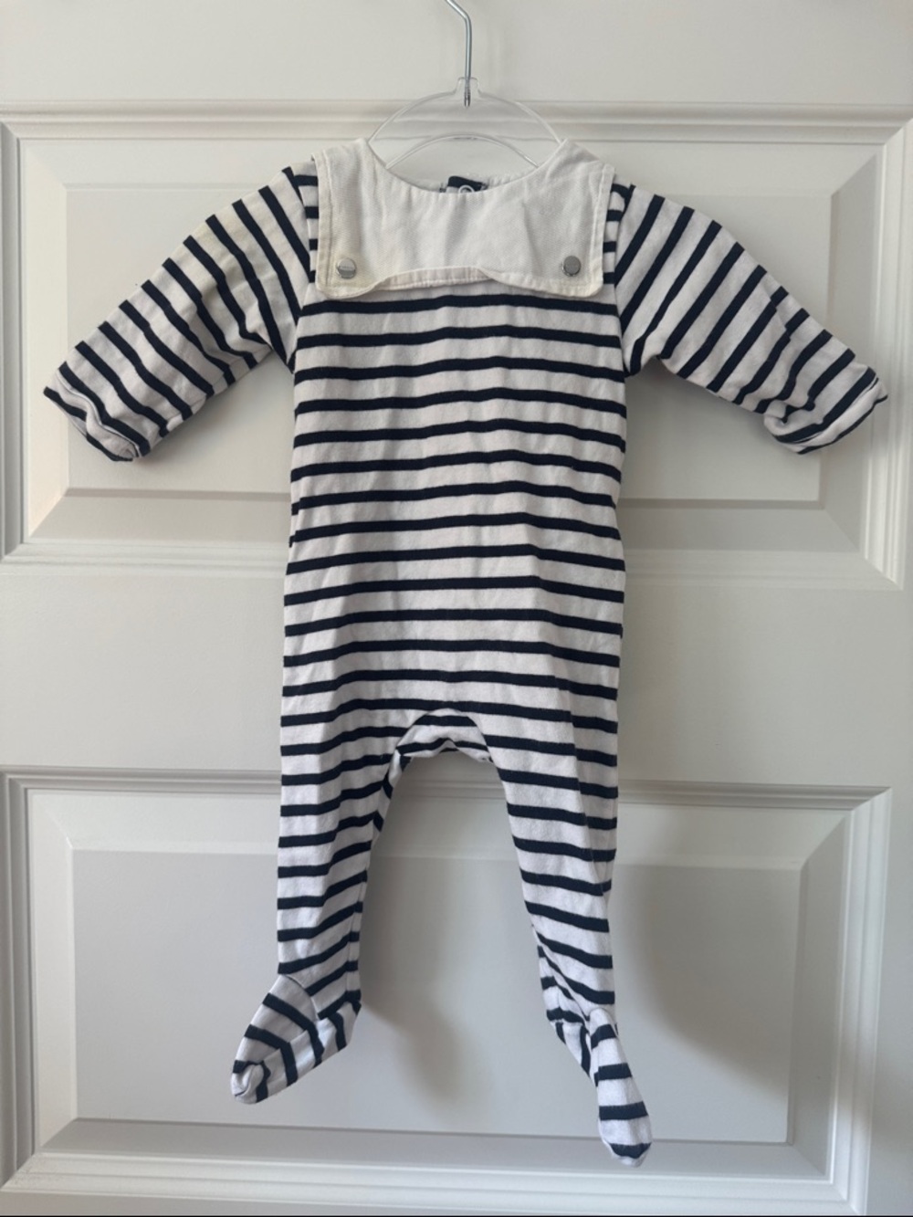 Jacadi Classic Navy Stripe Baby One-Piece Romper
